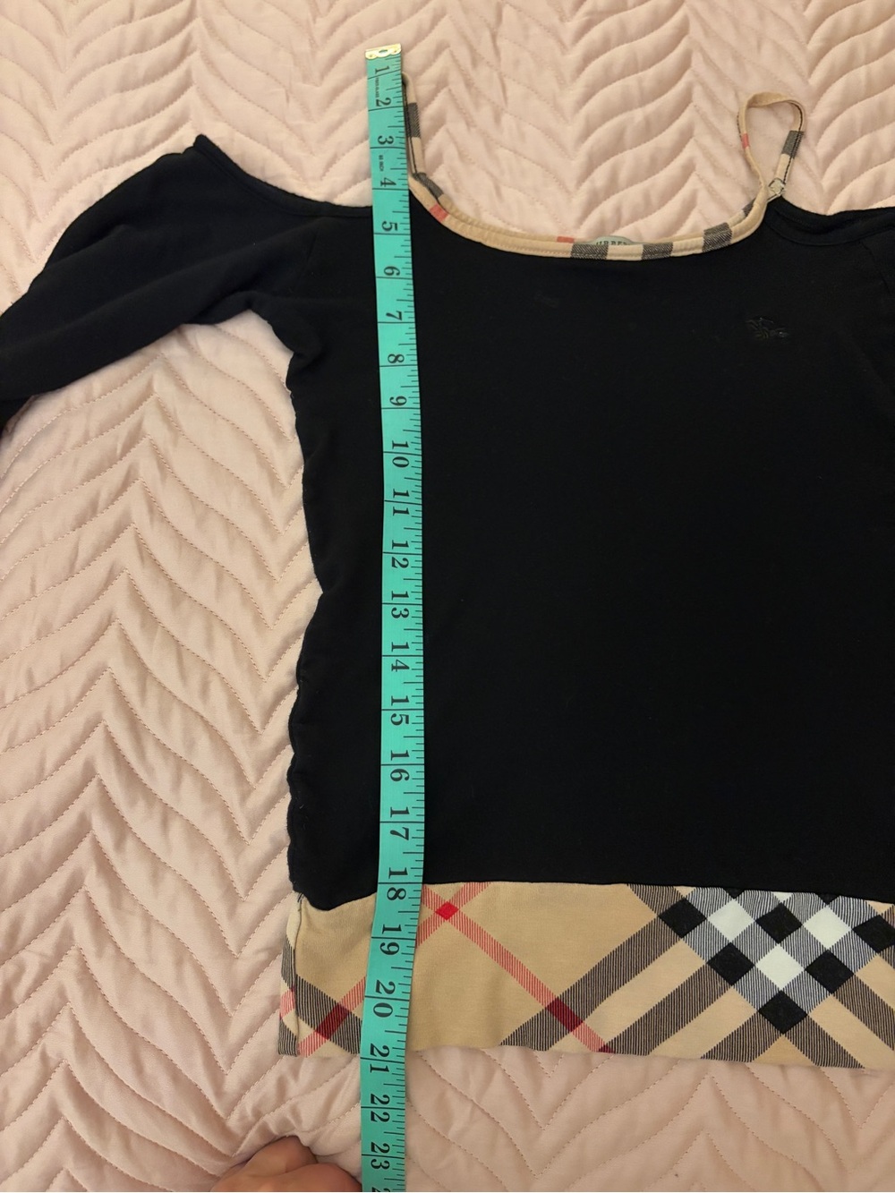 Burberry London Black Nova Long Sleeve Top Size S Made in Great Britain - Picture 11 of 11